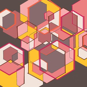 Printable, Digital Art: Honeycomb Wonders