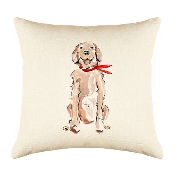 Golden Retriever Cushion Cover for Dog Lovers Dog Print Throw Etsy