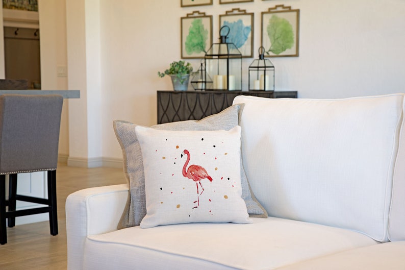 Home Living Animal Print Throw Pillow Cover 20x20 16x16 Living Room Decor Pink Flamingo Cushion Cover For Animal Lovers Di Lewis Studios Home Decor Home Decor