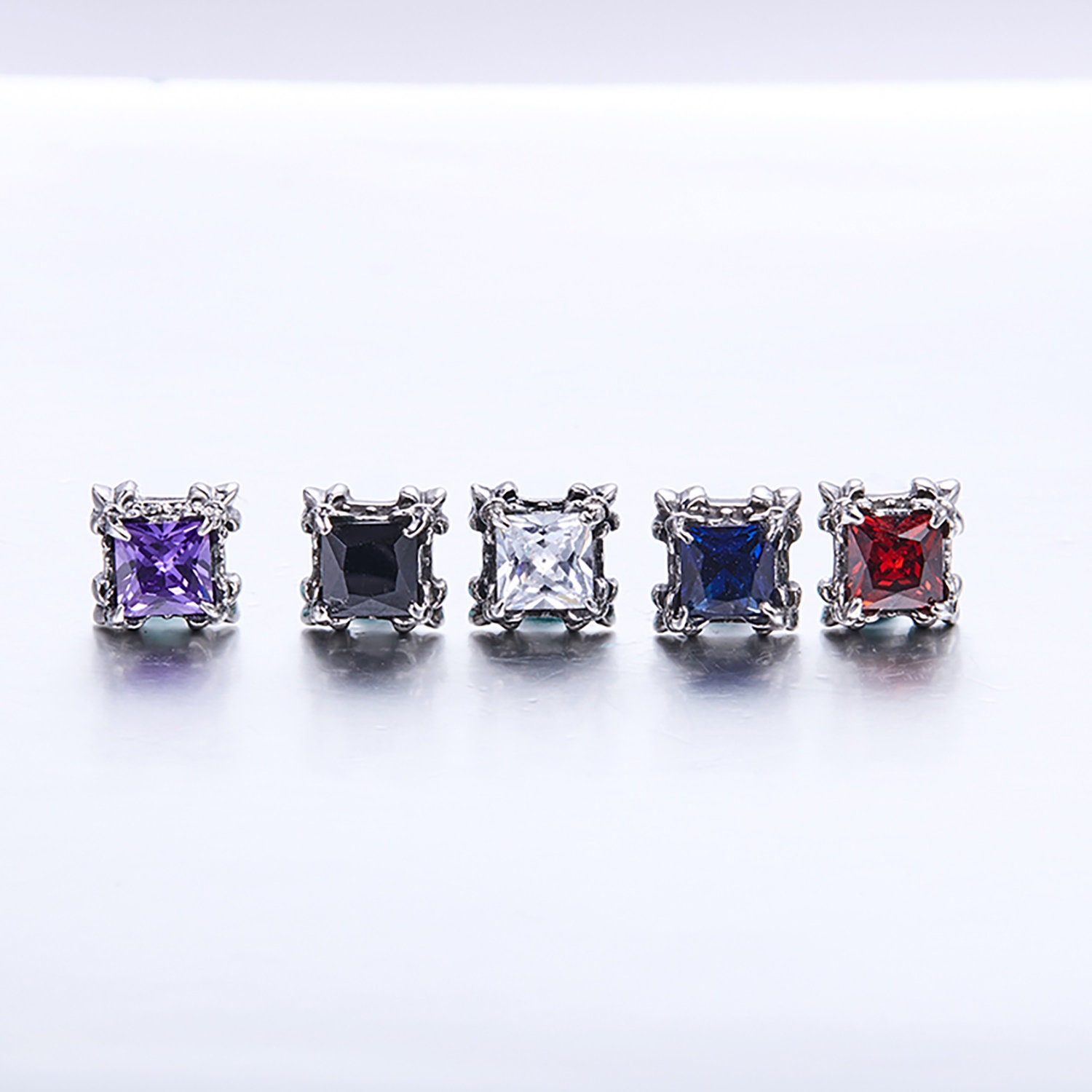 seven stone earrings
