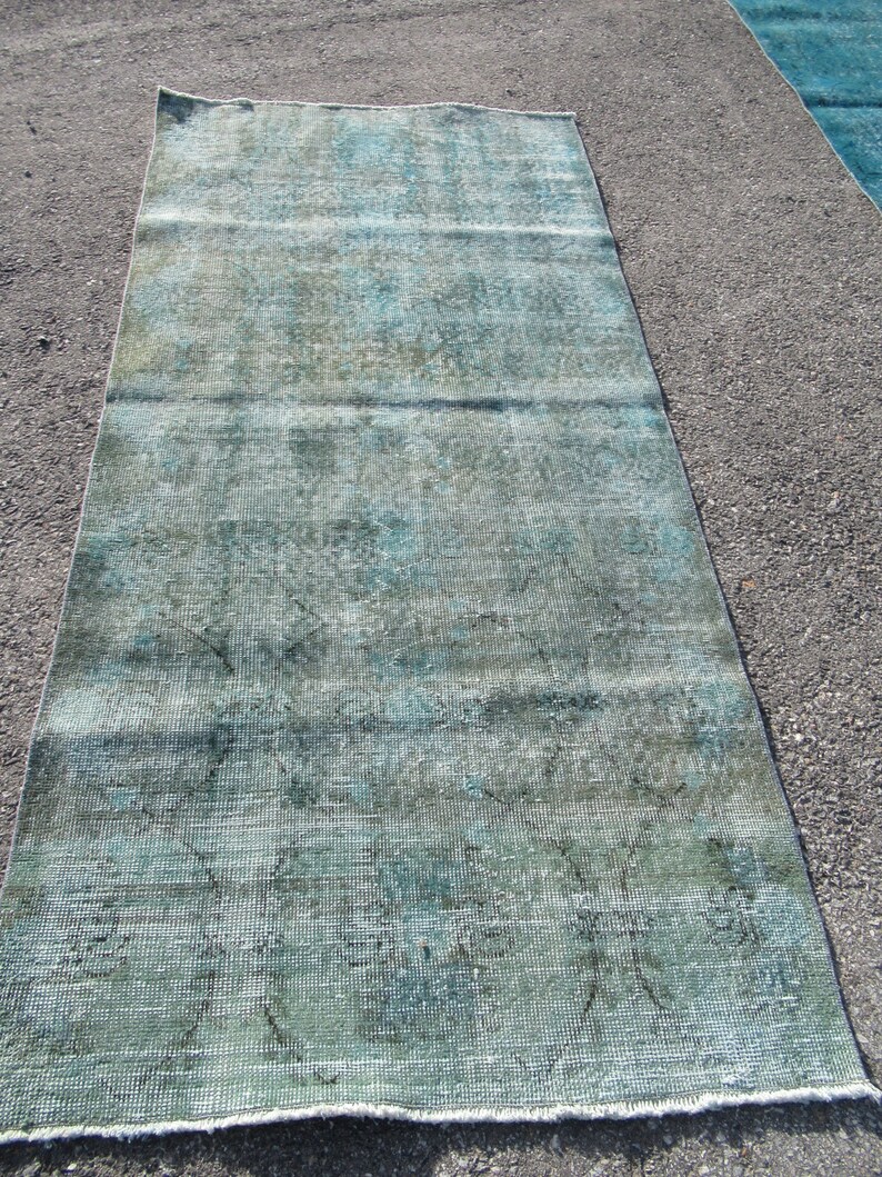 Light Blue Vintage Rug 3.0x6.4 ft Turkey rug Turkish Vintage Etsy