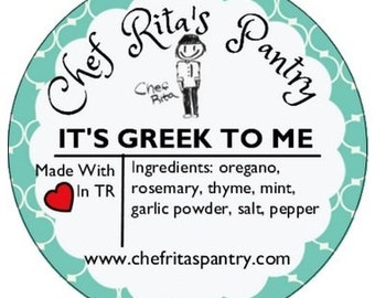 It's Greek To Me - Custom Spice Blend -  Artisan Blend Made In Small Batches - Available In Two Sizes