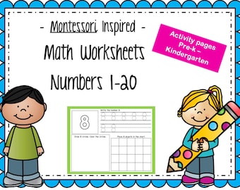 15 printable number line adding worksheets numbers 1 10 etsy