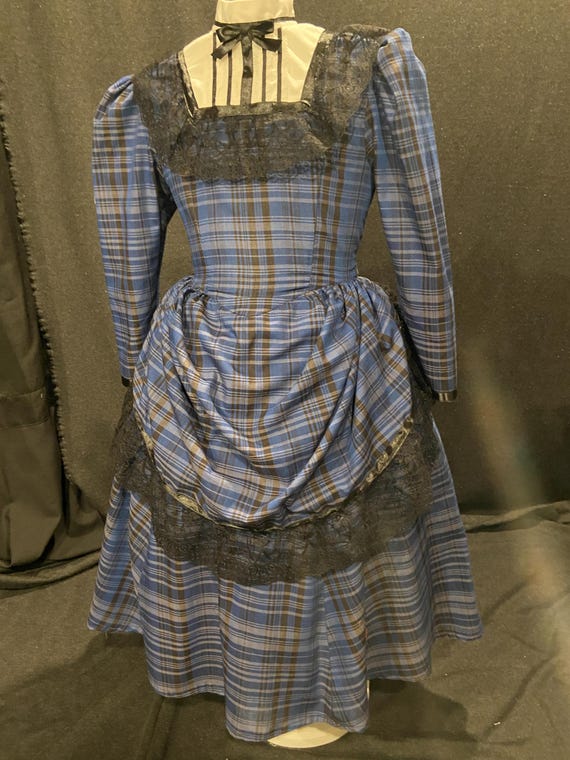 blue and black victorian dress Girls Size 8 Plaid With Front Swag Mens Size:7.0 EW The hat shown in vacation clothing Long Sleeve Backless Bodycon
