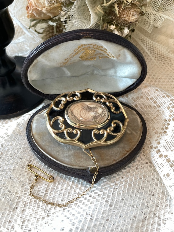 Antique sale mourning brooch