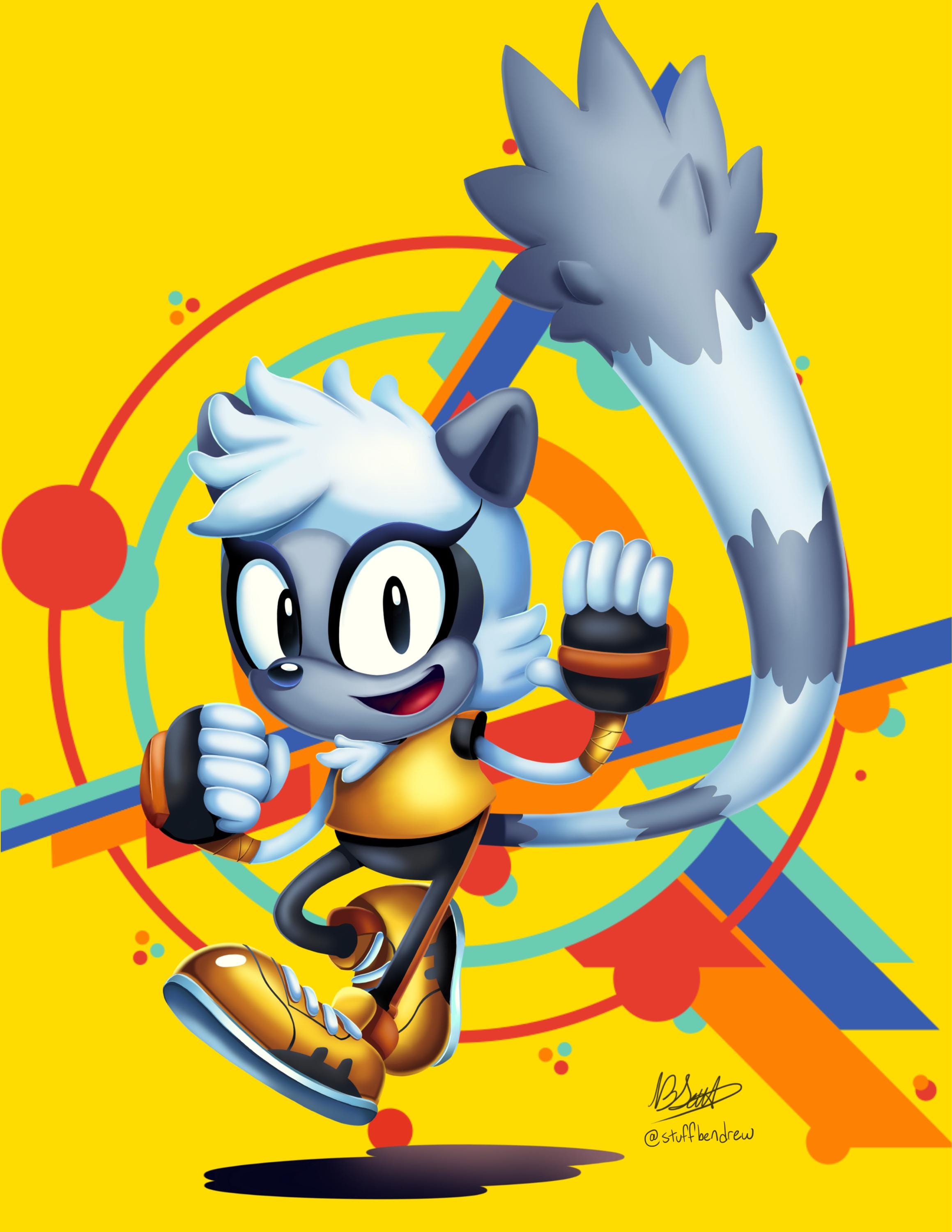 Classic Tangle the Lemur Print - Sonic the Hedgehog - Etsy