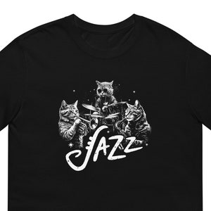 Jazz Band Shirt Jazz Shirt Cat Playing Jazz Tee Instruments Jazz lover Gift Unisex T-Shirt