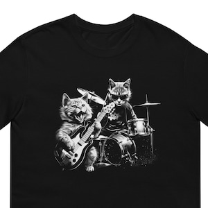 Jazzshirt Jazzband Kat speelt jazzinstrumenten Jazzliefhebber Cadeau Unisex T-shirt