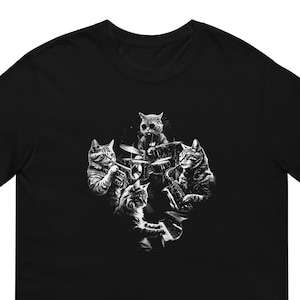 Jazz Cat Saxofoon Shirt Jazz Band Katten Spelen Jazz Instrumenten Unisex Tee