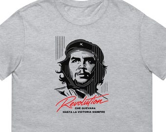 Che Guevara Revolution Line Art T-shirt - Minimalistisk ikonisk politisk t-shirt unisex