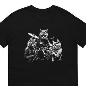 Cat Jazzband, Jazz-T-shirt Muzikant Art T-shirt uniseks