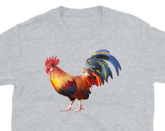 Rooster Shirt Chicken Decor Shirt Colorful Country Gifts Gallo Unisex T-Shirt
