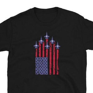 Blue Angels Shirt US Navy 4th of July Independence Day Thunderbird Flyover Shirt Patriotic Unisex T-Shirt