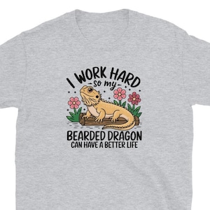 Bearded Dragon Shirt, Bearded Dragon Lover Pet Gift, Floral Bearded Dragon Tshirt Unisex