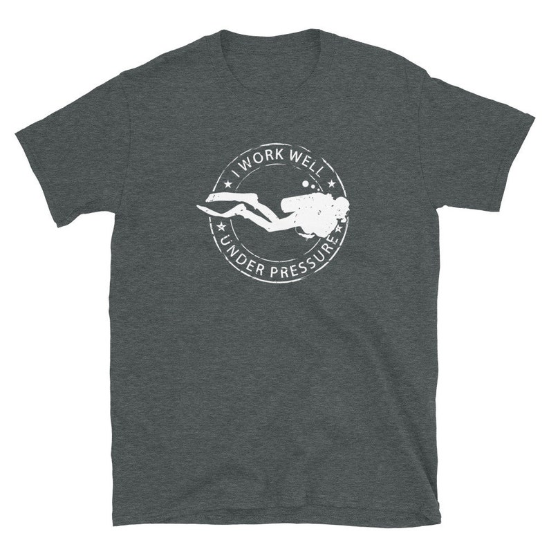 Shark Hierarchy T-Shirt Uomo E Donna Con Stampa Sub Diver, 100% Cotone