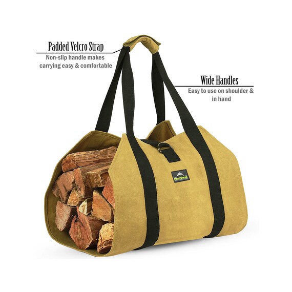Log Carrier Firewood Carrier Fireplace Tools Wood Sling Etsy