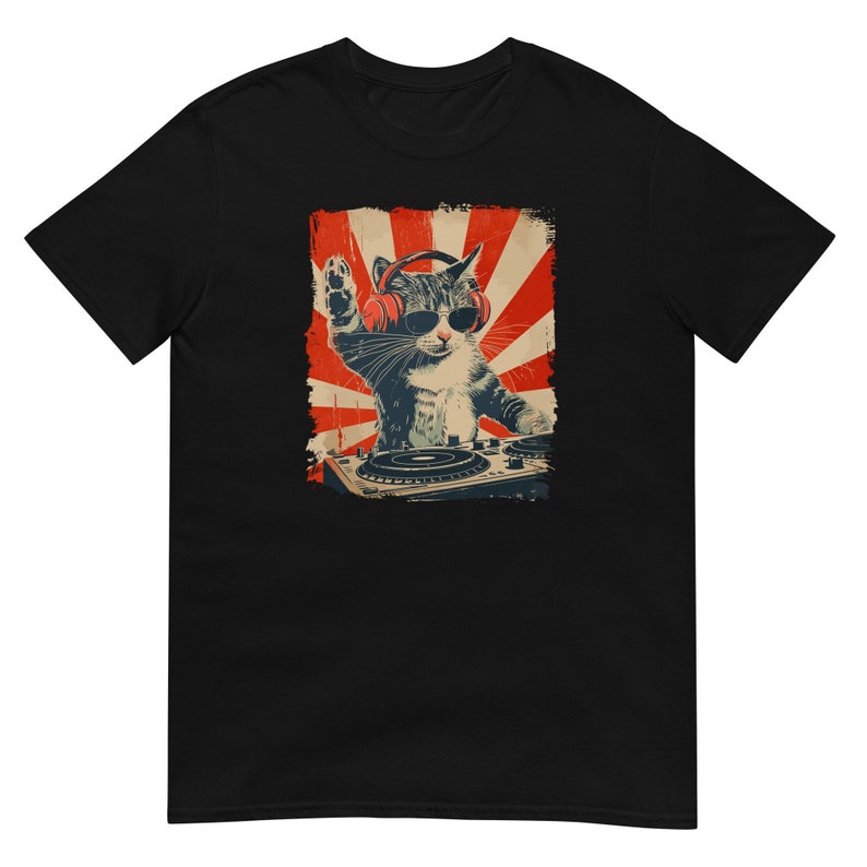 DJ Cat T-Shirt - Perfect DJ Gift - Festival Clothing for Electronic Music Lovers