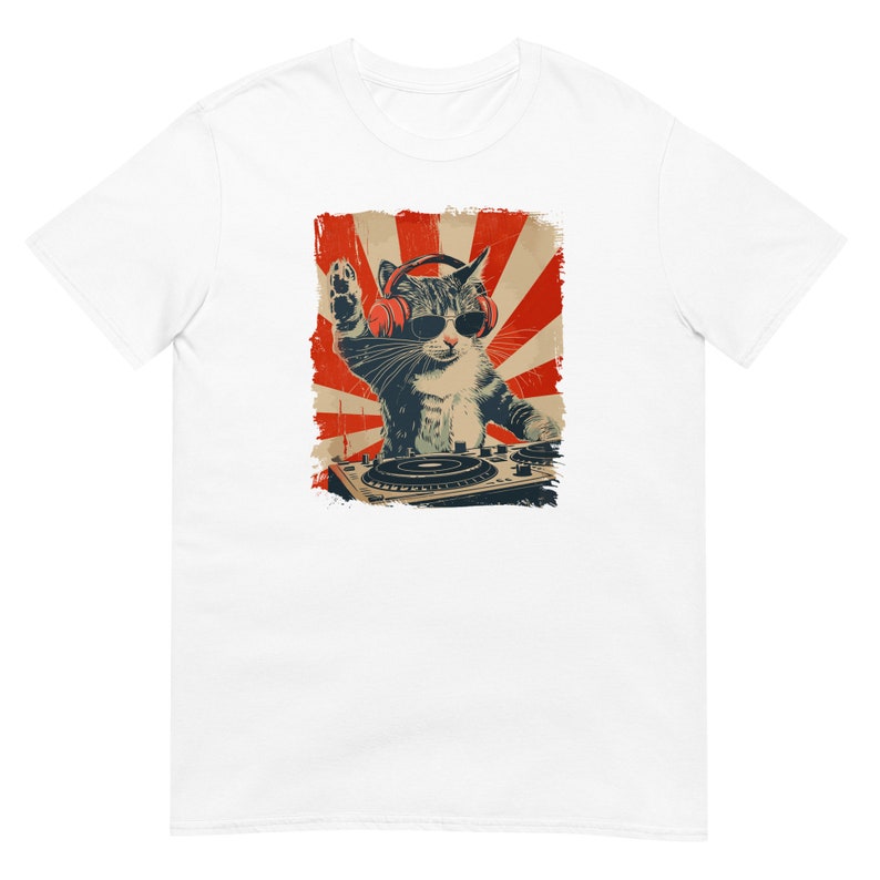 DJ Cat T-Shirt - Perfect DJ Gift - Festival Clothing for Electronic Music Lovers