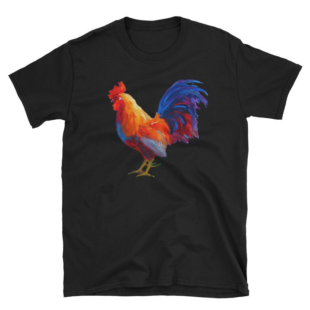 Rooster Shirt Chicken Shirt Rooster Decor Colorful Country - Etsy