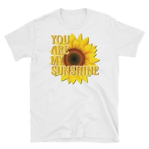 Solros T-shirt Gul Blomma Liv Citat Inspirerande Motiverande Blommig Solsken Mamma Gåva T-shirt Vit