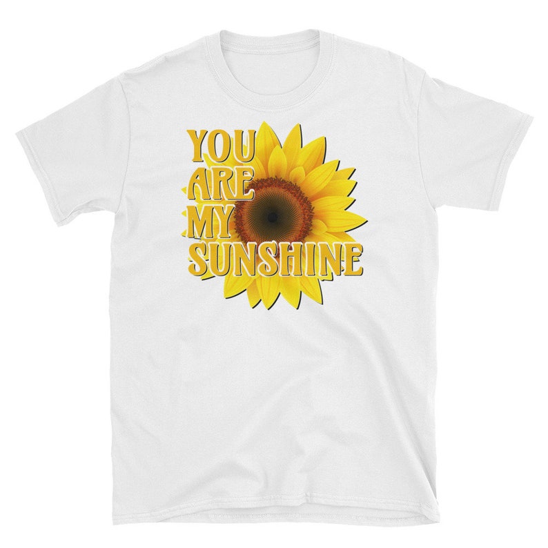 Solros T-shirt Gul Blomma Liv Citat Inspirerande Motiverande Blommig Solsken Mamma Gåva T-shirt Vit