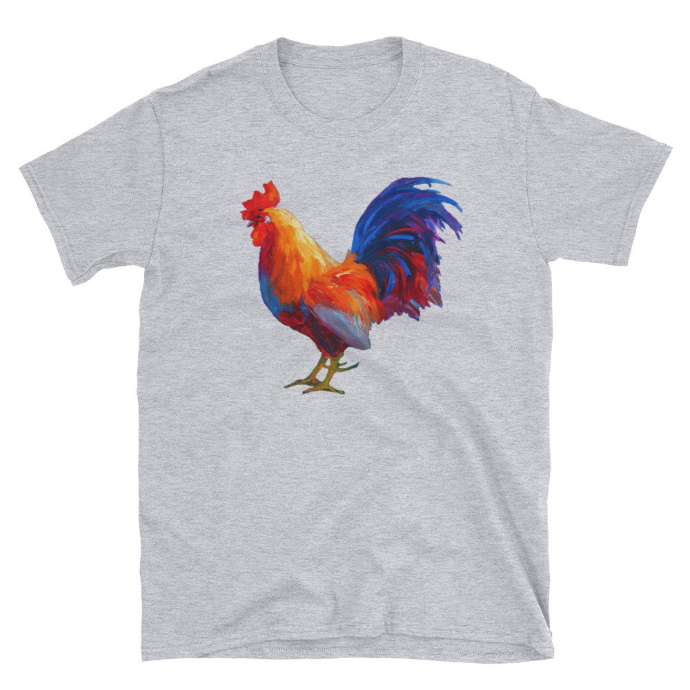 Rooster Shirt Chicken Shirt Rooster Decor Colorful Country - Etsy