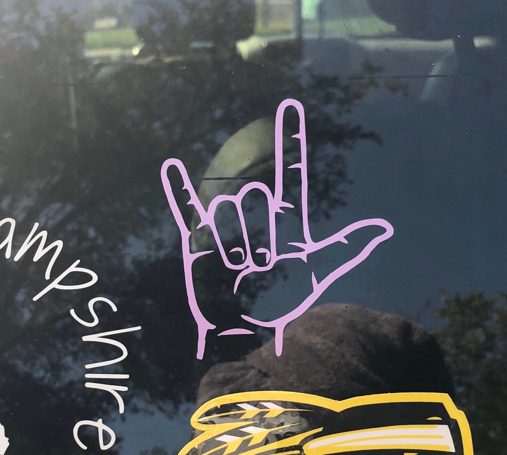 Deaf ASL I Love You ILY Sign Language Handshape Decal Sticker Etsy