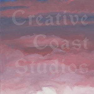Colorful Cloud Sunset Art Print Original Artwork Print Acrylic Painting Print Sky Wall Art Decor Sunrise Art