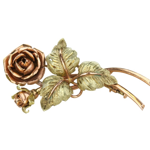 Victorian Handmade Rose Pin - image 1