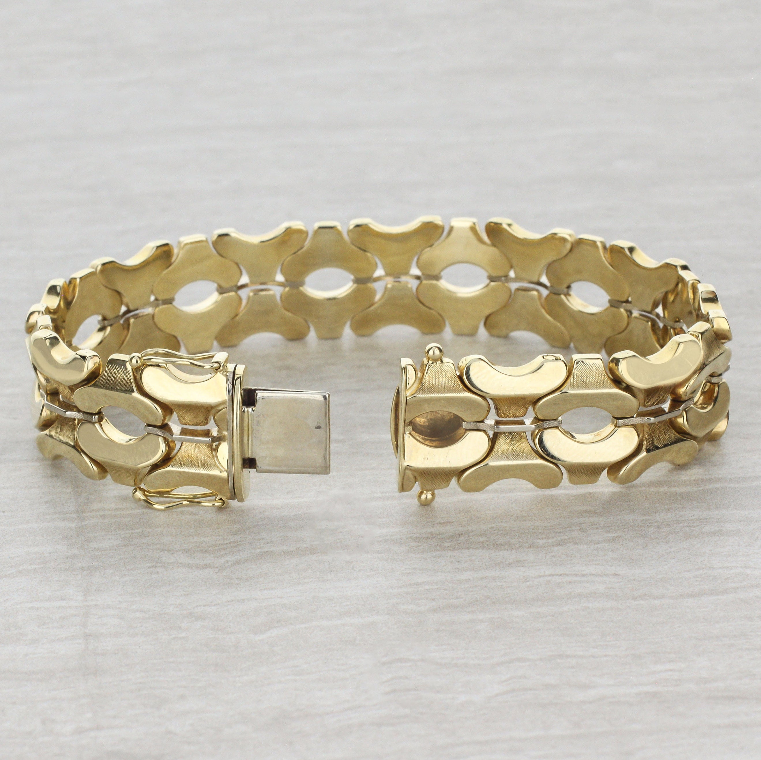 XOXO Gold Panel Bracelet Etsy