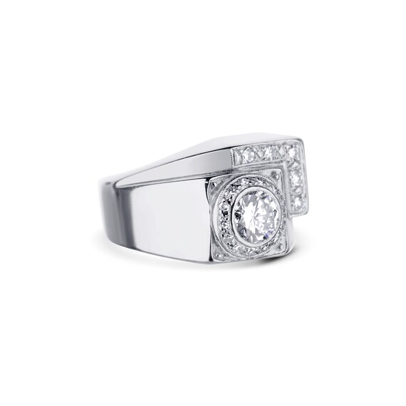 Retro Vintage Diamond Ring - image 4