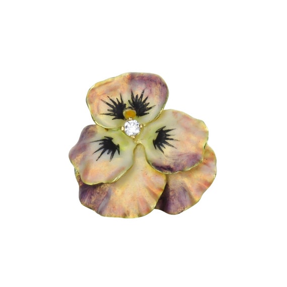 Pansy Flower Pin - image 1