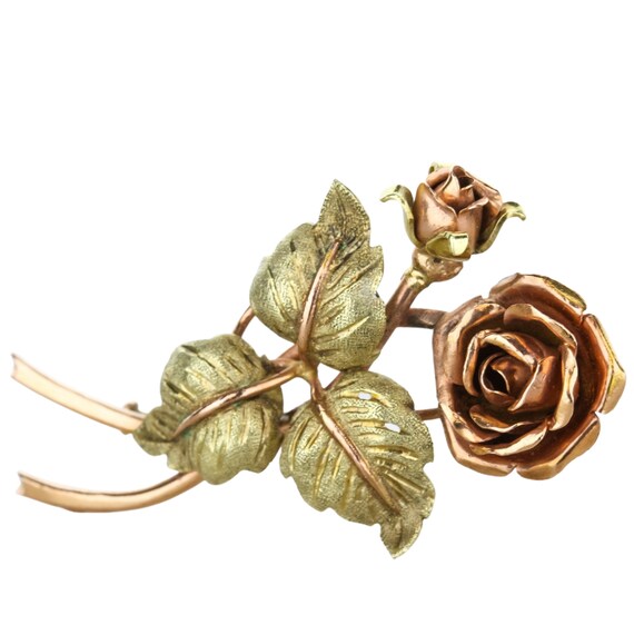 Victorian Handmade Rose Pin - image 4