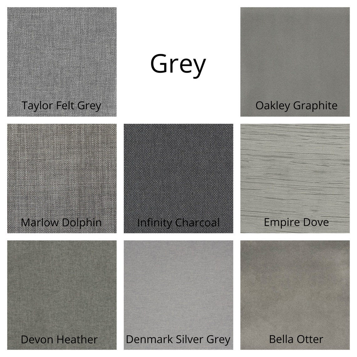 Grey Fabric Swatches Etsy