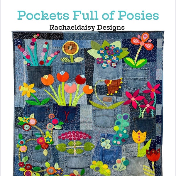 PDF- Pockets Full Of Posies Quilt Pattern Booklet - Downloadable PDF