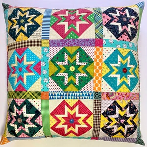 Square Stars Pillow- Paper Pattern