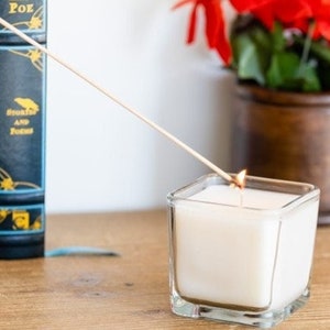 14 oz. Large Square Glass Jar | Premium Cubed Glass Candle Vessel Jar | Thick Base Jar | 4 pk.