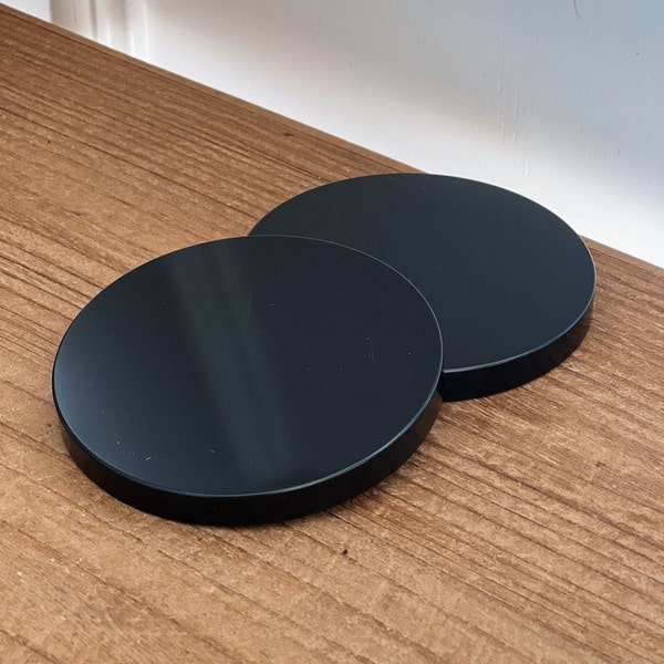 Large Glossy Black Metal Lid with Silicone | 6 pk. | 12 pk. | 50 pk.