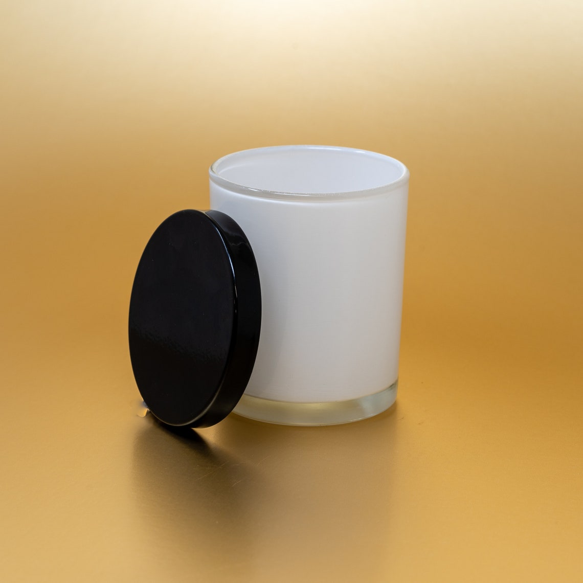 3 Oz. Glass Votive Candle Jar With Metal Lid Black or White Etsy