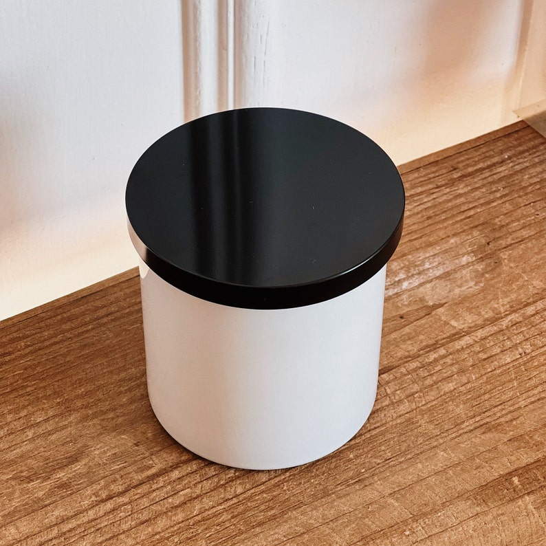 3 Oz. Glass Votive Candle Jar With Metal Lid Black or White 6 Pk. 12 Pk