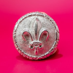 Silver Vintage Fleur-De-Lis Pendant | Pewter Jewelry | Antique Pendant