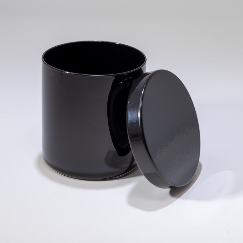 3 Oz. Glass Votive Candle Jar With Metal Lid Black or White 6 Pk. 12 Pk