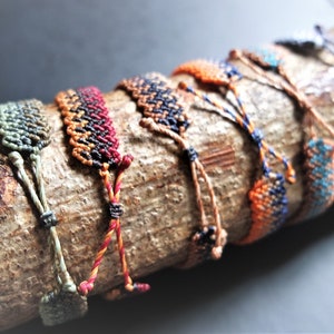 pulsera/tobillera de macramé surfista impermeable, tobillera boho, pulsera para él, regalo boho para ella, pulsera de amistad colorida, tobillera boho hippie imagen 6