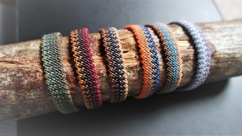 pulsera/tobillera de macramé surfista impermeable, tobillera boho, pulsera para él, regalo boho para ella, pulsera de amistad colorida, tobillera boho hippie imagen 7