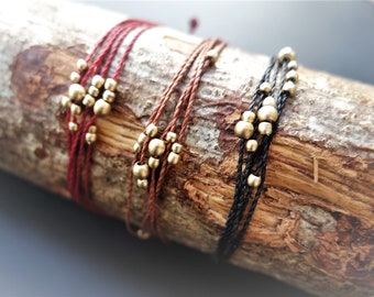 Boho makramee Armband,Hippie Armband,Armband für Frauen, Geschenk für Freund,Brass Fußband, BöhmischerFusskette,makramee Schmuck