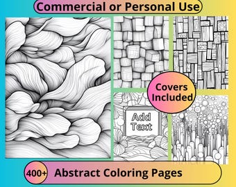 Abstracte kleurplaten: 400+ PLR commercieel gebruik (JPEG)