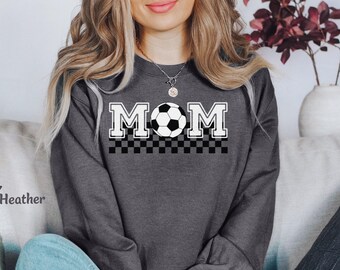 Soccer Mom Sweatshirt Gift for Soccer Mom Hoodie, Retro Soccer Mom Sweater Groovy Soccer Mom Hoody Soccer Mama Sweatshirt Soccer Family Gift