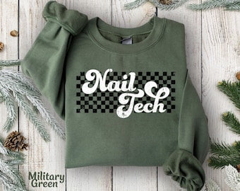 Nail Tech Sweatshirt, Gift for Nail Tech Hoodie Nail Salon Gift Nail Artist Sweatshirt Nail Technician Sweater, Manicurist, Cosmetology Gift