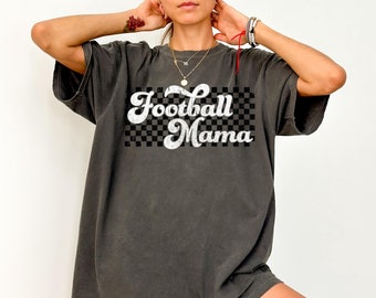 Football Mama Shirt, Retro Football Mama Tee, Cute Football Mama Tshirt, Vintage Football Mama Gift for Football Mom Comfort Colors Shirts