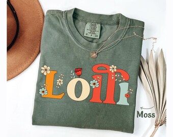 Camisa Lolli para Lolli Tee Lindo regalo de nietos Camisa floral para nueva abuela Camiseta Mimi Lolly Camisa Lolli Colores cómodos de primavera y verano